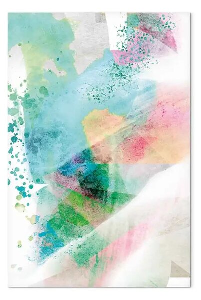 Quadro moderno Mosaico acquerello verticale - vivace astrazione colorata