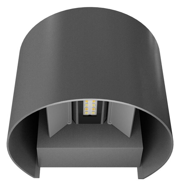 Applique LED 12W Bidirezione Curvo IP65 CCT con LED OSRAM - Antracite