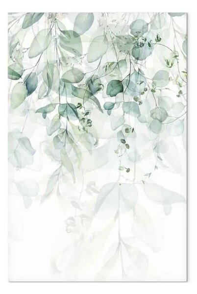 Quadro contemporaneo Tocco natura - paesaggio foglie verdi