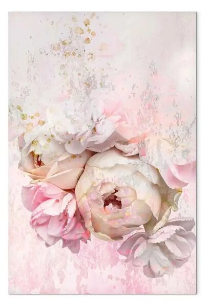 Quadro moderno Rosa malinconica verticale - fiore in stile shabby chic