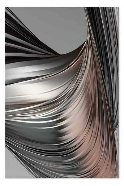 Quadro moderno Prima della tempesta verticale - astratto grigio futuristico