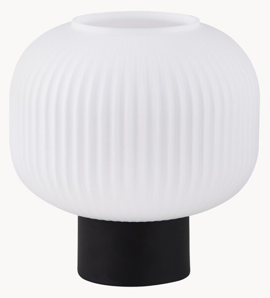 Lampada da tavolo piccola in vetro opalino Charles