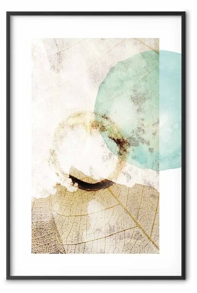 Poster: Inizio crescita - astratta composizione pattern su foglia