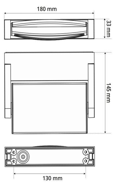 Applique da Esterno Orientabile 12W IP65 CCT con LED OSRAM - Antracite