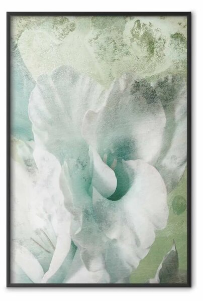 Poster: Nebbia menta - composizione verde astratta in stile artistico