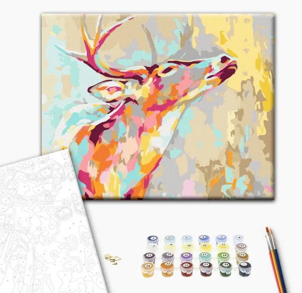 Quadro con numeri Cervo orgoglioso