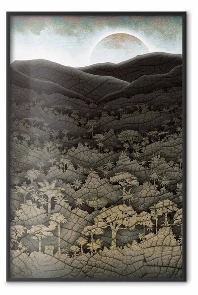 Poster: Struttura della giungla - texture astratta foresta su sfondo