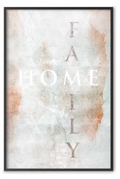 Poster: Casa menta - scritte in lingua inglese su texture leggermente marrone