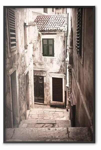 Poster: Vicolo retrò - architettura vicolo in pietra