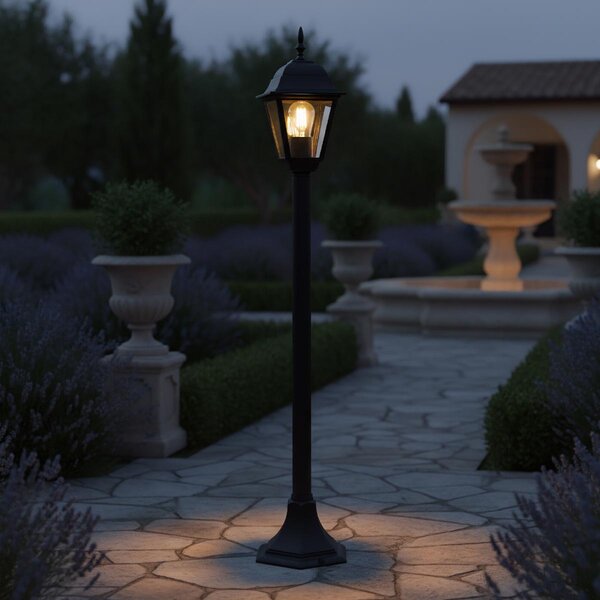 Paletto Lampione Vintage 100cm E27 IP54 Nero - Serie Alfieri