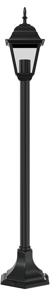 Paletto Lampione Vintage 100cm E27 IP54 Nero - Serie Alfieri