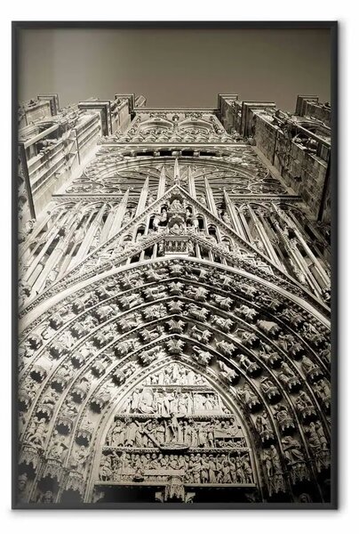 Poster: Cattedrale di Notre Dame - architettura Parigi grigio