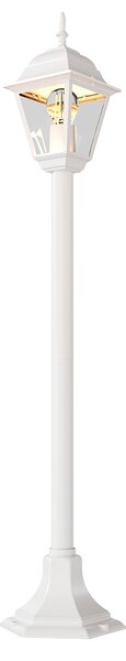 Paletto Lampione Vintage 100cm E27 IP54 Bianco - Serie Alfieri