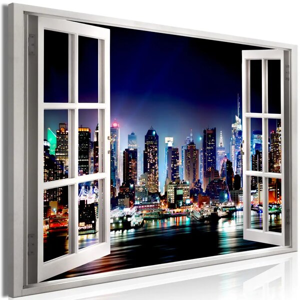 Finestra: vista su New York - paesaggio urbano con vista sui grattacieli