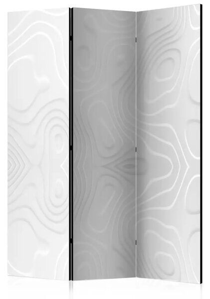 Paravento design Onde di bianco - astrazione moderna in tonalità chiare