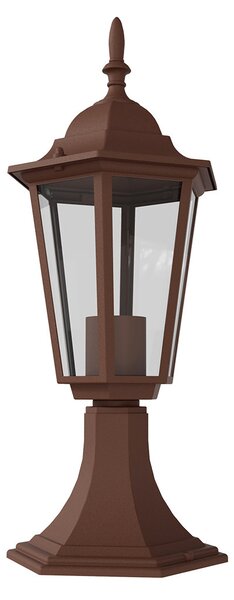 Paletto Lanterna Vintage 40cm E27 IP54 Corten - Serie Tosca