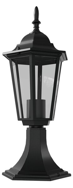Paletto Lanterna Vintage 40cm E27 IP54 Nero - Serie Tosca