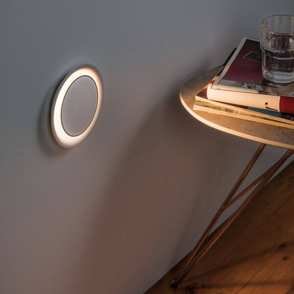 Paulmann Applique a LED da incasso Neordic Decorativ, bianca, rotonda Decorativ, Bianco / Opale, Corridoio, Plastica, Moderno, Faretto da incasso a parete