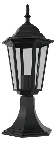 Paletto Lanterna Vintage 40cm E27 IP54 Nero - Serie Tosca