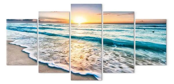 Quadro Passeggiata in riva al mare (5 pezzi)