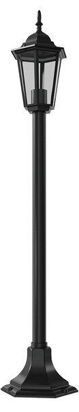 Paletto Lanterna Vintage 100cm E27 IP54 Nero - Serie Tosca