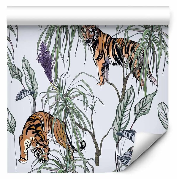 Tappezzerie Tigre tra la vegetazione