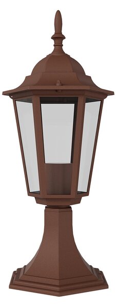 Paletto Lanterna Vintage 40cm E27 IP54 Corten - Serie Tosca