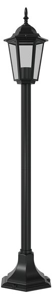 Paletto Lanterna Vintage 100cm E27 IP54 Nero - Serie Tosca