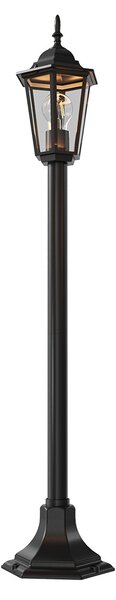 Paletto Lanterna Vintage 100cm E27 IP54 Nero - Serie Tosca