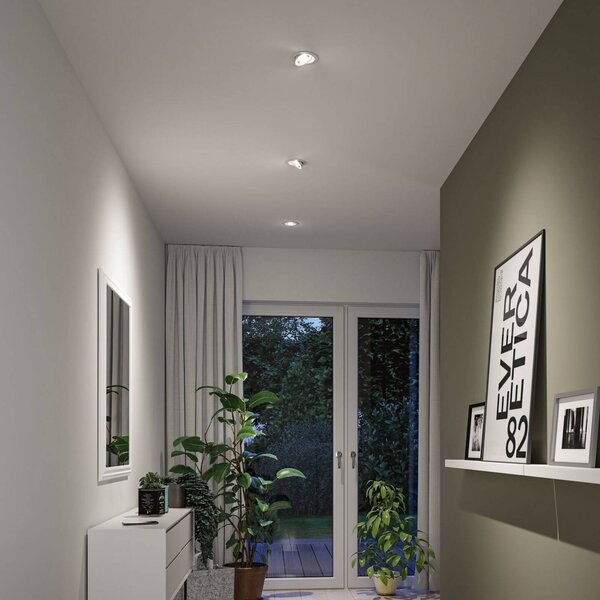 Paulmann Set da 3 luci LED incasso Aumus White Select CCT, bianco Aumus, dimmerabile, Bianco / Opale, Soggiorno / Sala da pranzo, Alluminio, Moderno