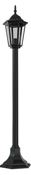 Paletto Lanterna Vintage 100cm E27 IP54 Nero - Serie Tosca