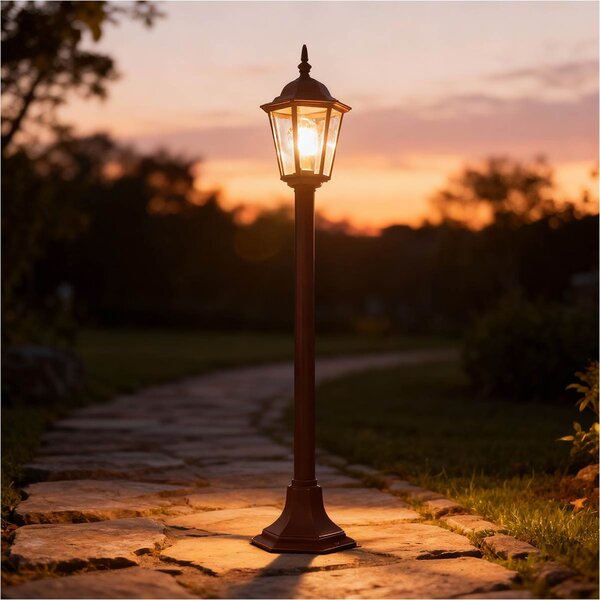 Paletto Lanterna Vintage 100cm E27 IP54 Corten - Serie Tosca