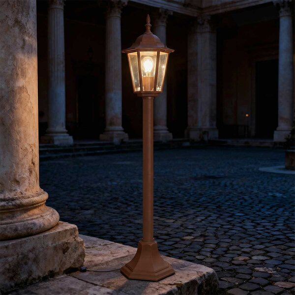 Paletto Lanterna Vintage 100cm E27 IP54 Corten - Serie Tosca