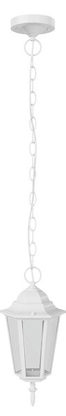 Lampione Storico a Sospensione E27 IP54 Bianco - Serie Tosca