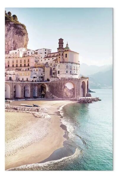 Quadro moderno Esplorazione mattutina verticale - paesaggio mediterraneo