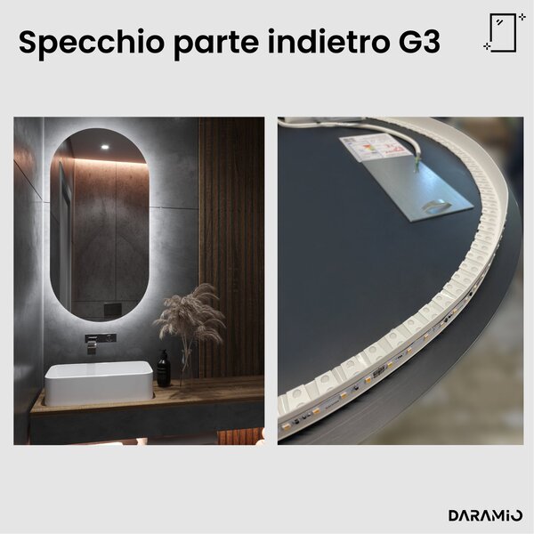 Specchio atipico con luce LED G3