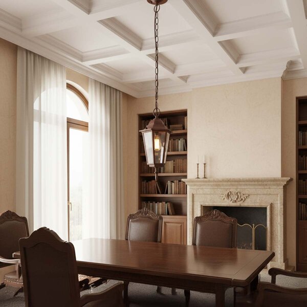 Lampione Storico a Sospensione E27 IP54 Corten - Serie Tosca