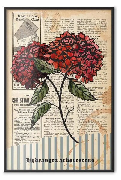 Poster: Fiori mattutini - composizione vintage con fiori e scritte
