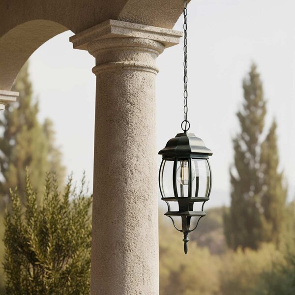 Lampione Vintage a Sospensione E27 IP54 Verde Anticato - Serie BELLINI