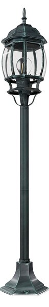 Lampione Storico Lanterna 110cm E27 IP54 Verde Anticato - Serie BELLINI