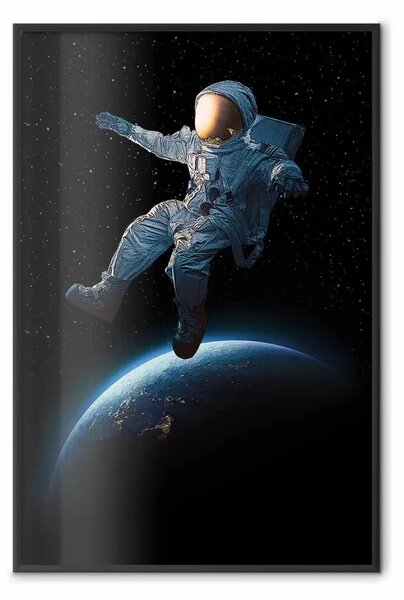 Poster: Passeggiata spaziale - fantasia con astronauta e pianeta