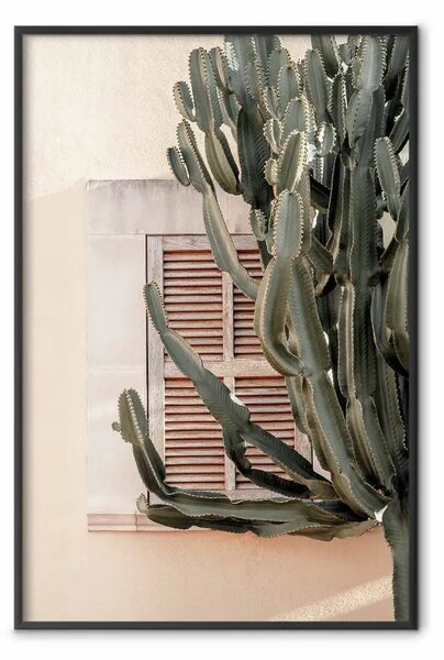 Poster: Spine verdi - composizione con pianta tropicale