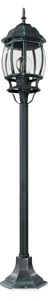 Lampione Storico Lanterna 110cm E27 IP54 Verde Anticato - Serie BELLINI