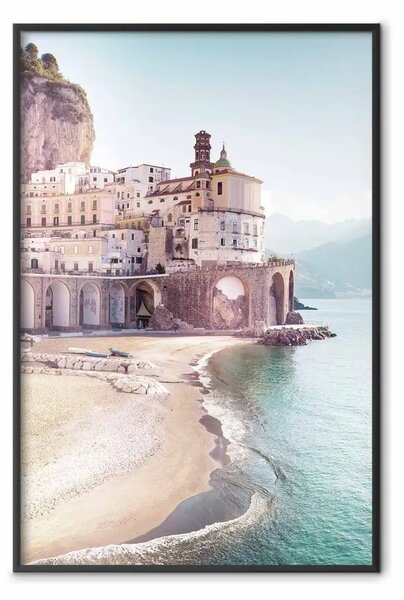 Poster: Escursione mattutina - paesaggio marino con architettura