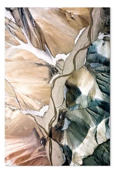 Quadro contemporaneo Spazio montano verticale - paesaggio montano astratto