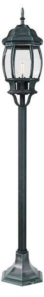 Lampione Storico Lanterna 110cm E27 IP54 Verde Anticato - Serie BELLINI