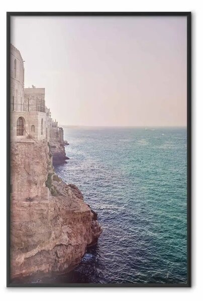 Poster: Costa turchese - scogliera e architettura sul mare