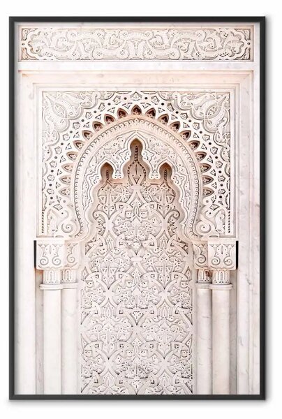 Poster: Luce a sbalzi - architettura beige con ornamenti