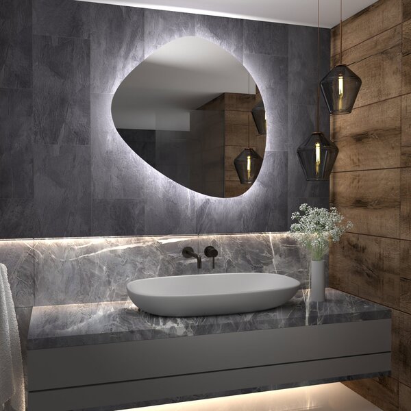 Specchio atipico con luce LED G5