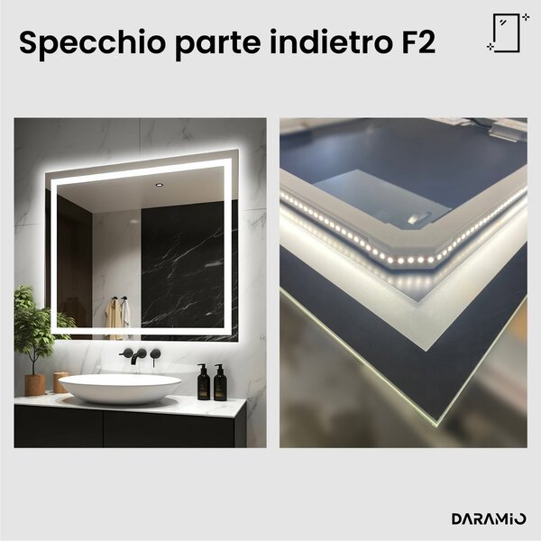 Specchio con luce LED F2